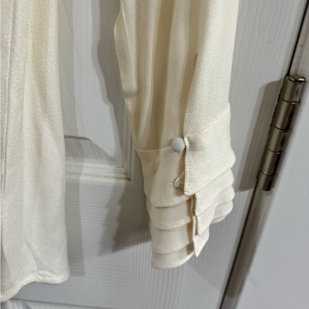 Soft Surroundings V-neck button down blouse - Picture 5 of 9